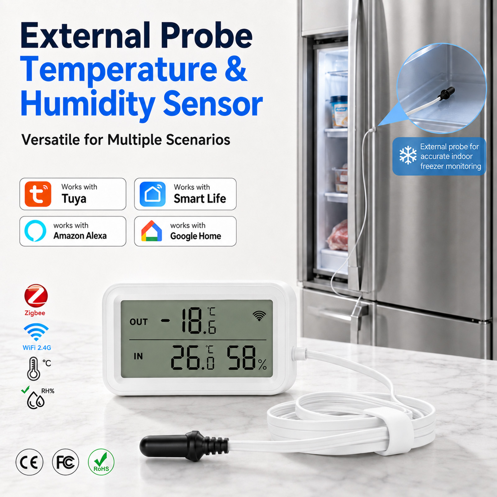 Wifi Thermostat - Sonde externe étanche de température et