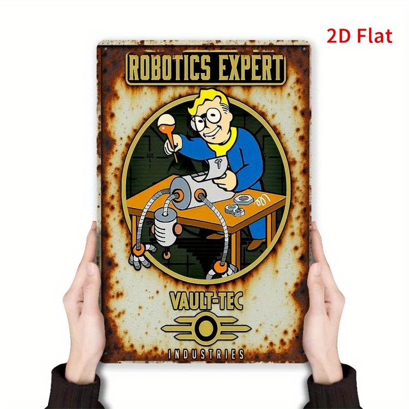 Smart Home Icon - Panneau métallique d'experts robotiques, 1 paquet,