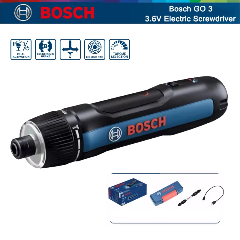 Smart Home Bosch - Tournevis électrique BOSCH Go 3, tournevis