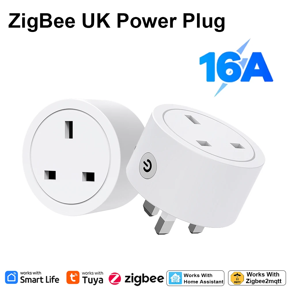 Smart Home Energy App - Prise intelligente Zigbee 16A, prise britannique,