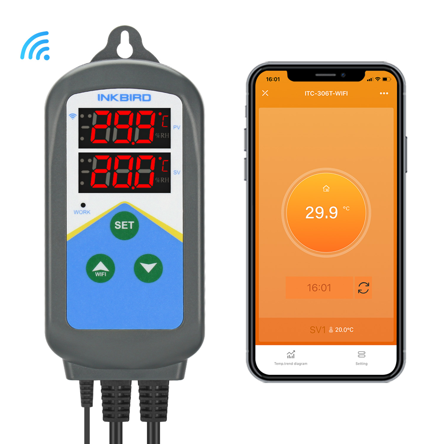 Wifi Thermostat - INKBIRD – régulateur de température WIFI,