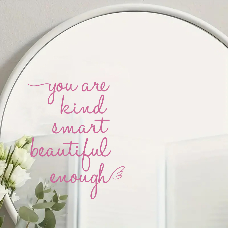 Smart Home Quotes - Autocollant miroir avec citation inspirante, autocollant