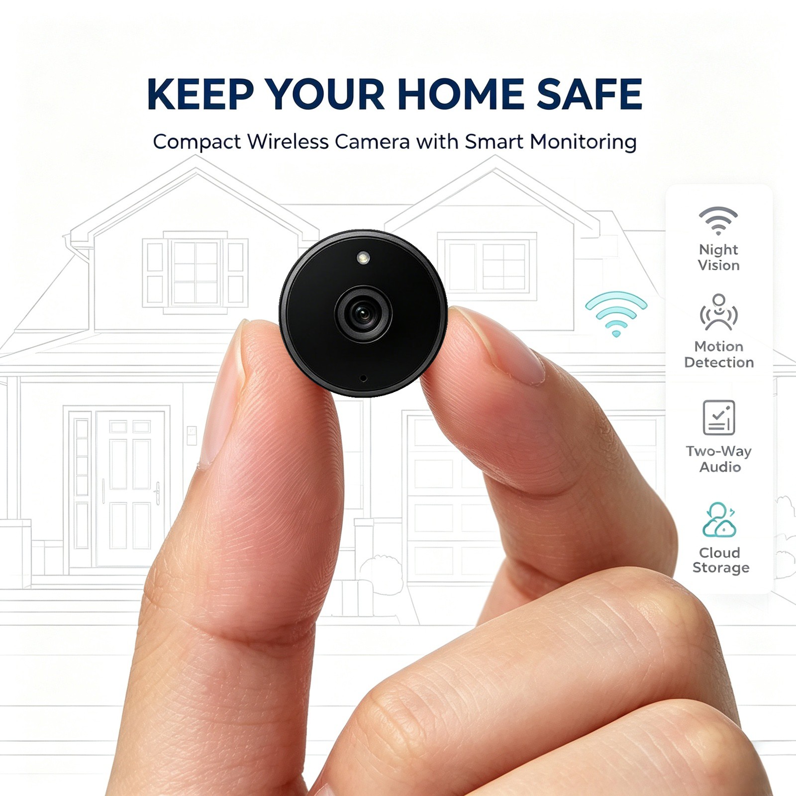 Smart Home Devices Images - Moniteur de surveillance intelligent WIFI WQ28,