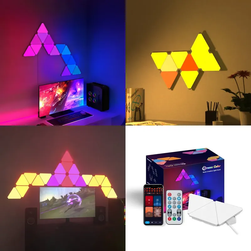Smart Home Lighting - Lampes murales LED triangulaires Banqcn pour