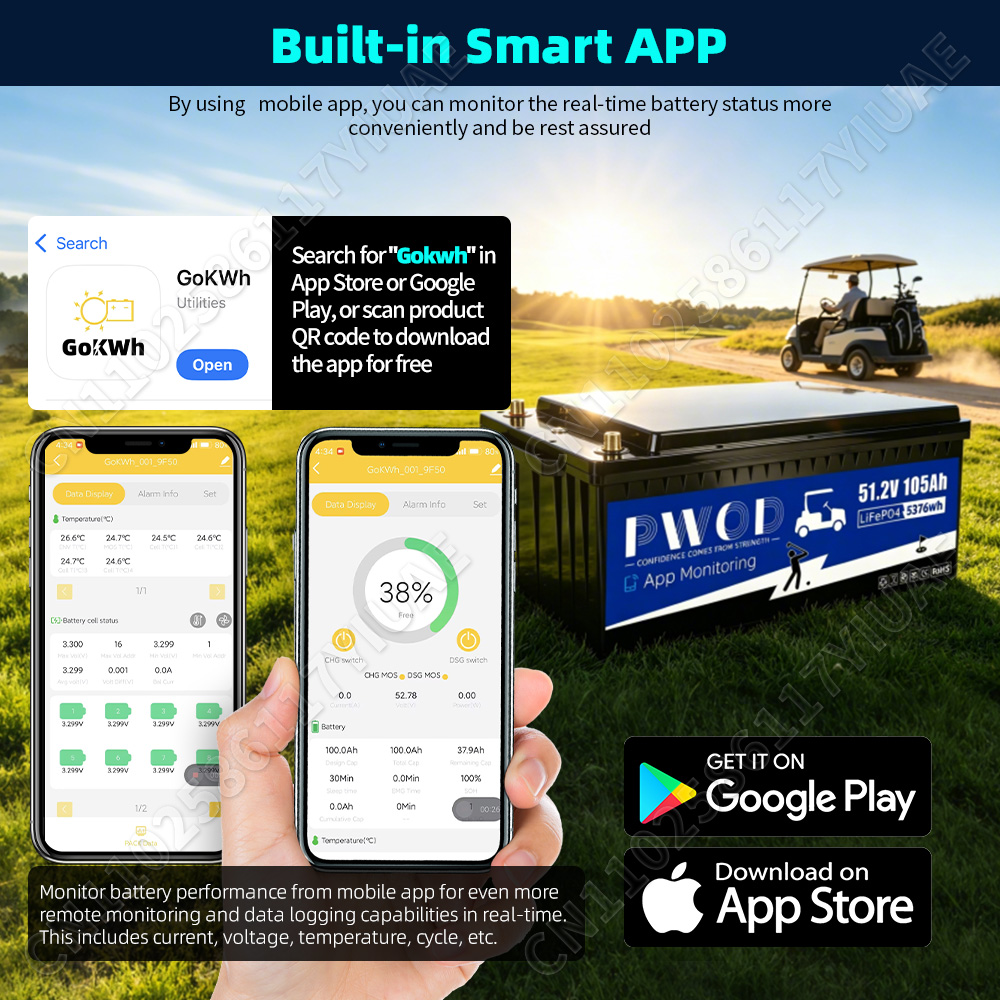 Batterie LiFePO4 48V 105Ah ave - Smart Home Energy App avis et prix