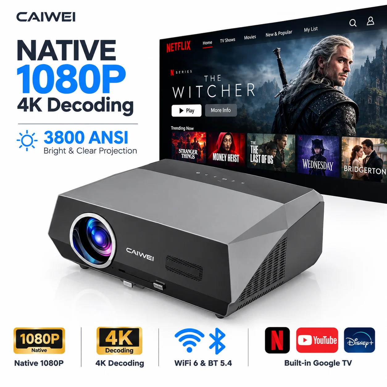 Projecteur CWEUG 3800ANSI A10Q - Smart Home Devices Images avis et prix