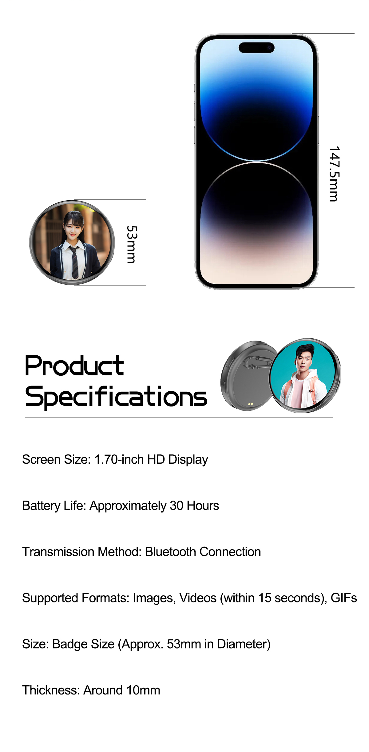 Écran HD 1,7 pouces, affichage - Smart Home Icon avis et prix